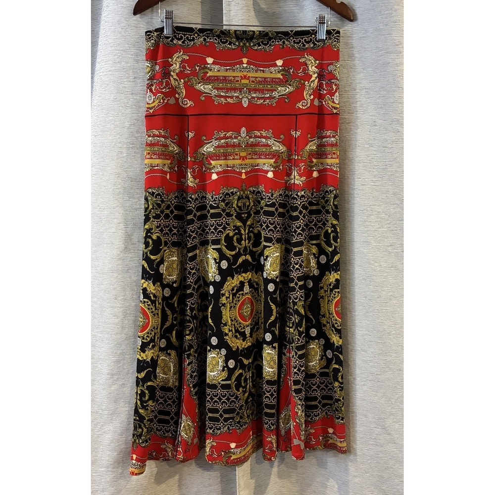 Evo‎ Vorro Flirty Skirt Italian Designer Style Print Red, Black, Leopard M